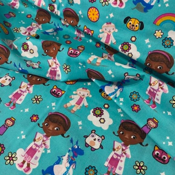 DOC MCSTUFFINS CP74383 Cotton NEW Fabric By the Yard DISNEY Springs Creative BTY - Picture 1 of 2